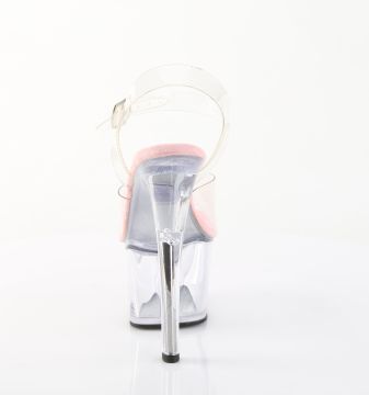 SKY308/C-BP/C průhledné sexy boty | SKY-308 Pleaser - zezadu