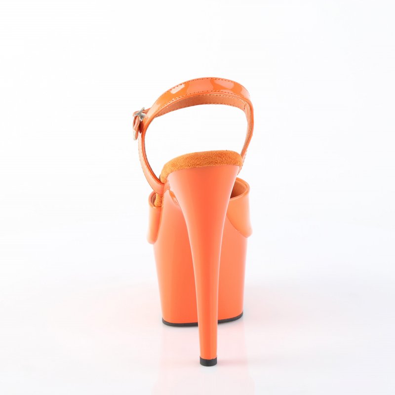 ADO709/OG/M oranžové sexy boty | ADORE-709 Pleaser - zezadu