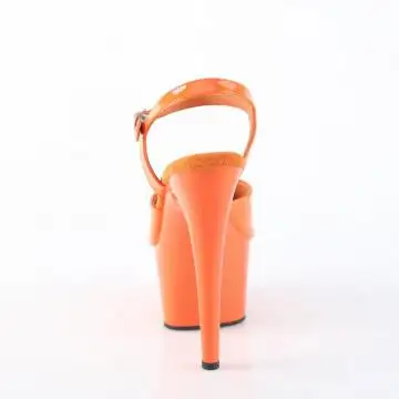 ADO709/OG/M oranžové sexy boty | ADORE-709 Pleaser - zezadu