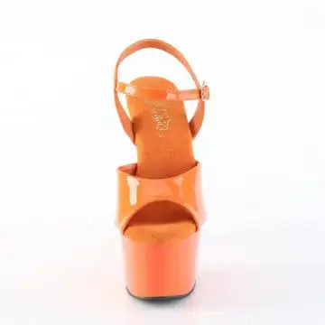 ADO709/OG/M oranžové sexy boty | ADORE-709 Pleaser - zepředu