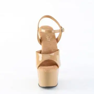 ADO709/TF/M hnědé sexy boty | ADORE-709 Pleaser - zepředu
