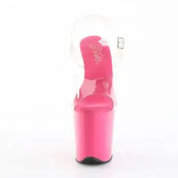 FLAM808/C/HP růžové sexy sandály | FLAMINGO-808 Pleaser - zepředu