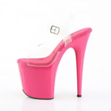 FLAM808/C/HP růžové sexy sandály | FLAMINGO-808 Pleaser - z vnitřku