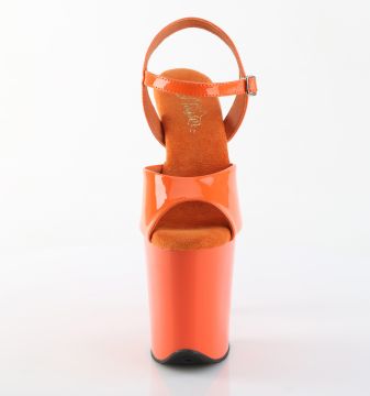 FLAM809/OG/M oranžové sexy boty | FLAMINGO-809 Pleaser - zepředu