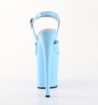 FLAM809/BB/M modré sexy boty | FLAMINGO-809 Pleaser - zezadu