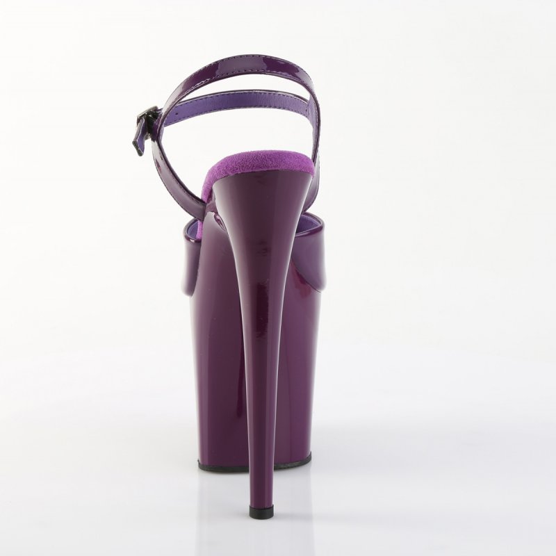 FLAM809/PP/M fialové sexy boty | FLAMINGO-809 Pleaser - zezadu