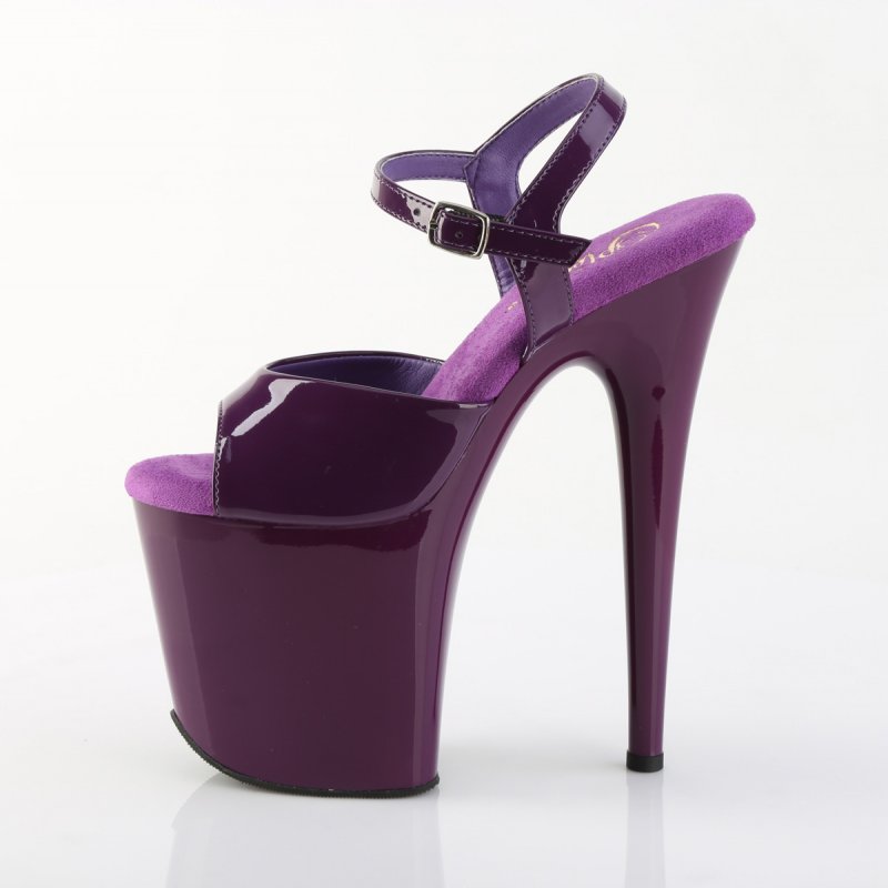 FLAM809/PP/M fialové sexy boty | FLAMINGO-809 Pleaser - z vnitřku