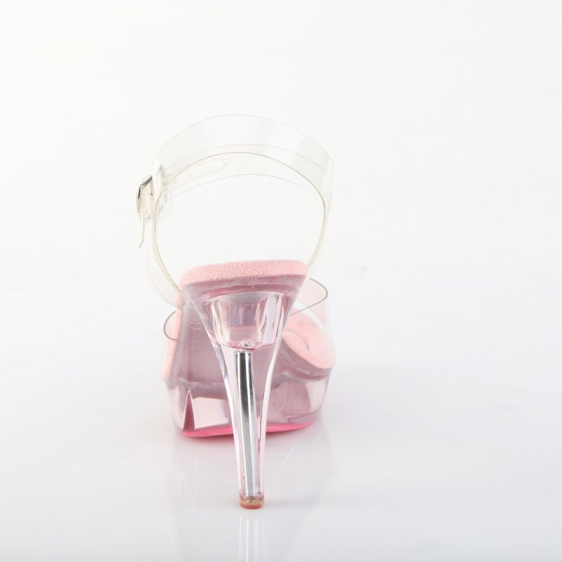 Růžové sandály na pozing, bikini, wellness CTAIL508/C-BP/BPT | COCKTAIL-508 Fabulicious - zezadu