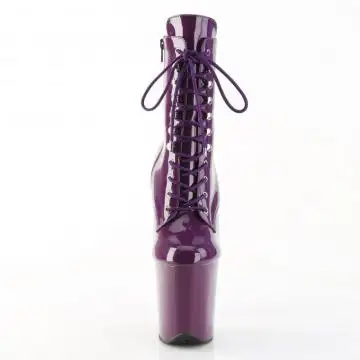 FLAM1020/PP/M fialové pole dance kozačky | FLAMINGO-1020 Pleaser - zepředu