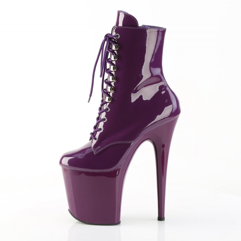FLAM1020/PP/M fialové pole dance kozačky | FLAMINGO-1020 Pleaser - z vnitřku