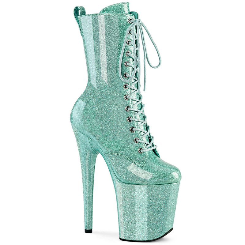 Mátově zelené taneční kozačky FLAM1040GP/MTG/M | FLAMINGO-1040GP Pleaser