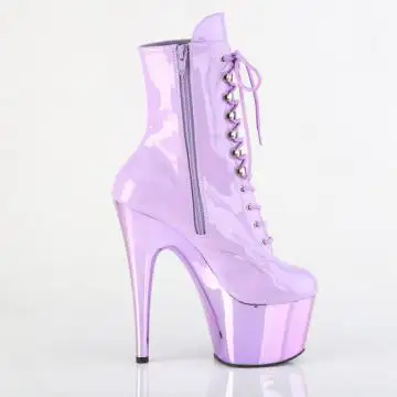ADO1020/LV/LVCH levandulové kotníčkové kozačky | ADORE-1020 Pleaser - z vnějšku