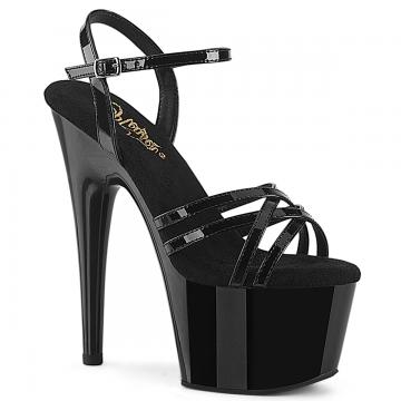 Černé páskové sandály Pleaser ADO717/B/M