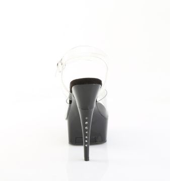 Černé boty se zdobeným podpatkem CAP608/C/B | CAPTIVA-608 Pleaser - zezadu Černé boty se zdobeným podpatkem CAP608/C/B | CAPTIVA-608 Pleaser - zezadu