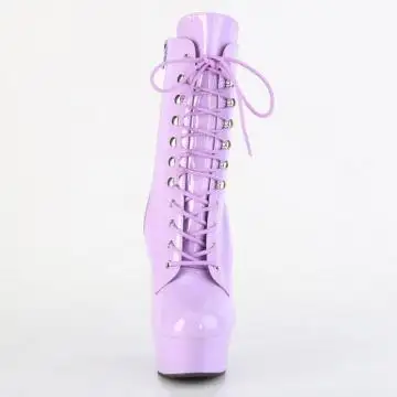 Levanduové kotníčkové kozačky DEL1020/LV/M | DELIGHT-1020 Pleaser - zepředu