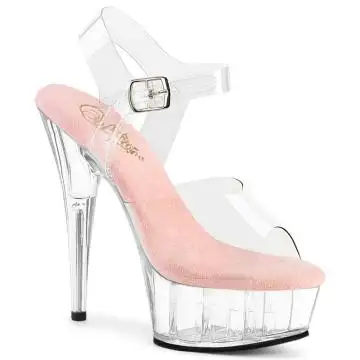 Průhledné sexy sandály DEL608/C-BP/C