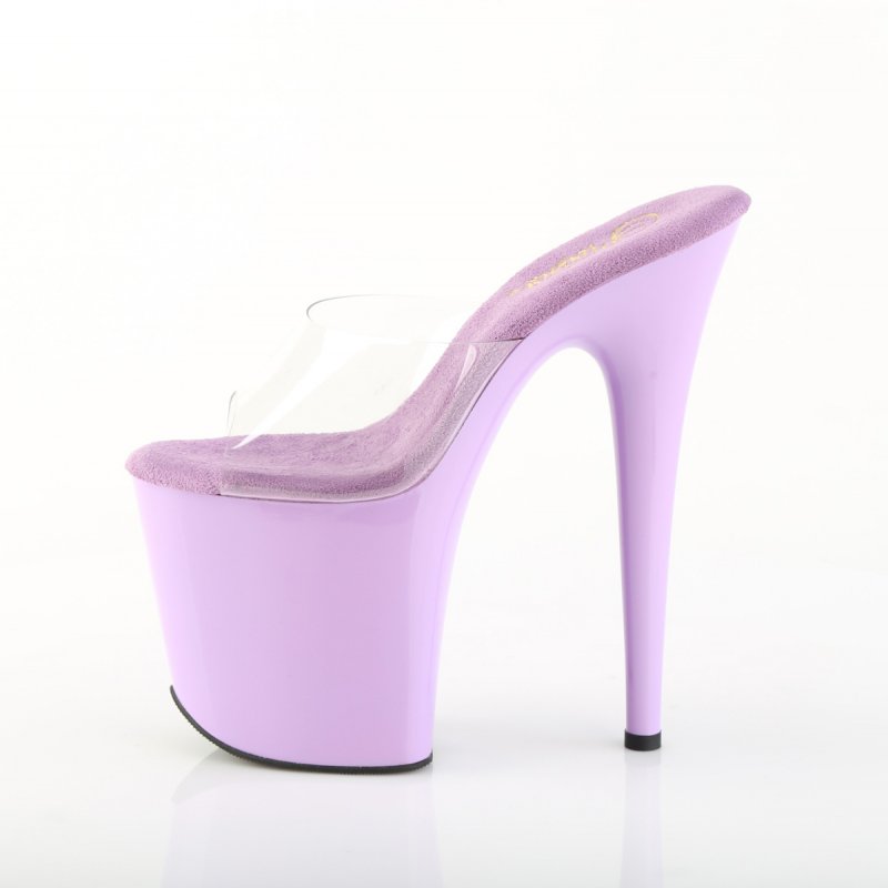 Fialové sexy pantofle FLAM801/C/LV | FLAMINGO-801 Pleaser - z vnitřku