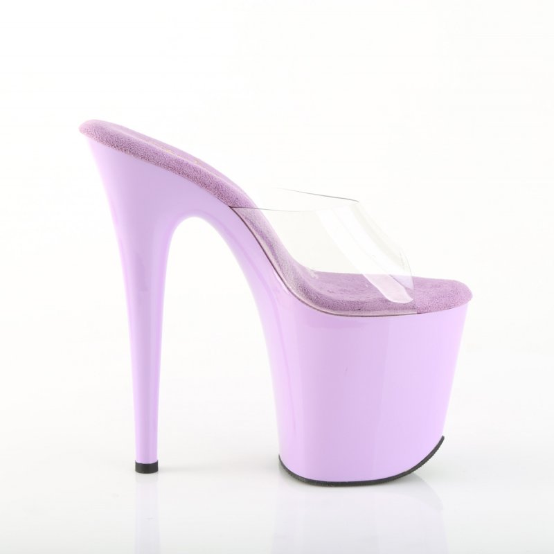 Fialové sexy pantofle FLAM801/C/LV | FLAMINGO-801 Pleaser - z vnějšku