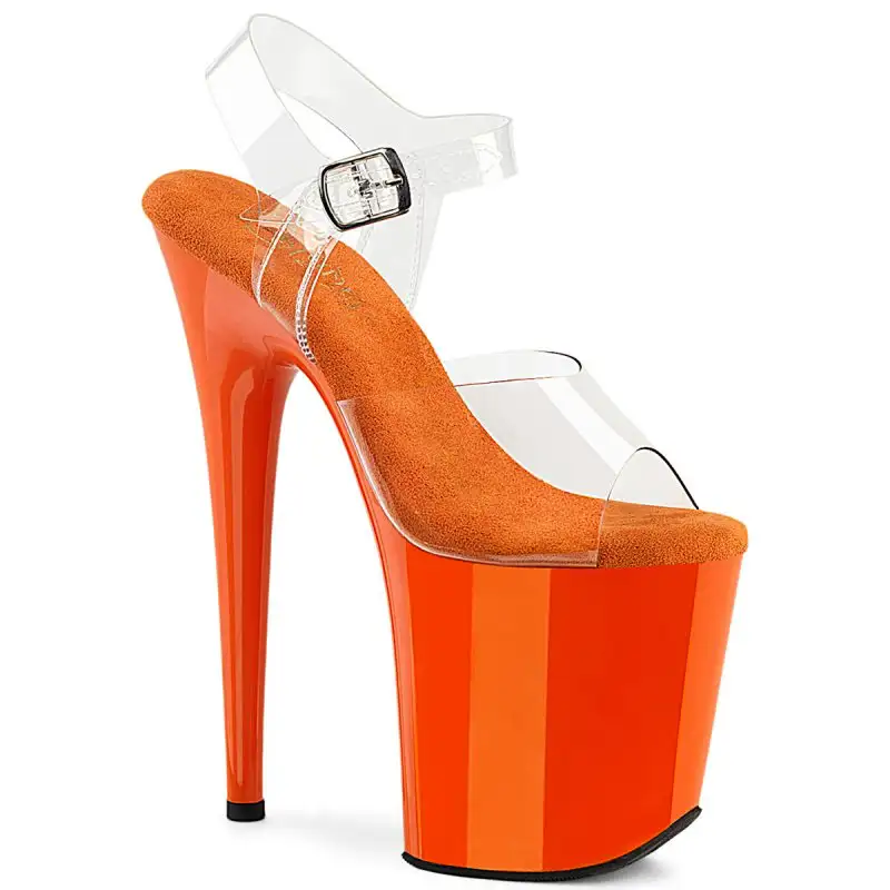 FLAM808/C/OG oranžové sexy sandály FLAM808/C/OG oranžové sexy sandály