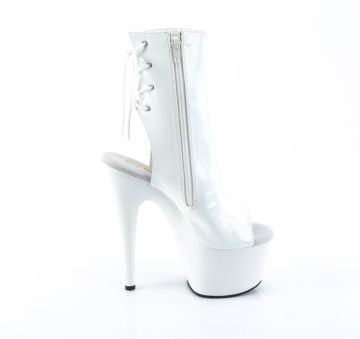 Bílé go-go boty ADO1018/W/M | ADORE-1018 Pleaser - z vnějšku Bílé go-go boty ADO1018/W/M | ADORE-1018 Pleaser - z vnějšku