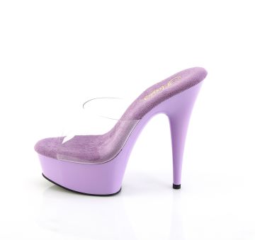 Levandulové sexy boty na podpatku a platformě DEL601/C/LV | DELIGHT-601 Pleaser - z vnitřku Levandulové sexy boty na podpatku a platformě DEL601/C/LV | DELIGHT-601 Pleaser - z vnitřku