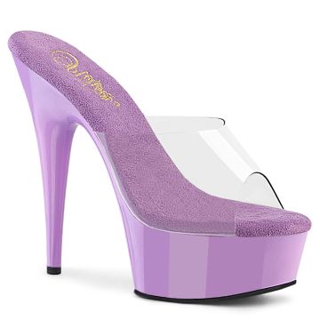 Levandulové sexy boty na podpatku a platformě DEL601/C/LV | DELIGHT-601 Pleaser Levandulové sexy boty na podpatku a platformě DEL601/C/LV | DELIGHT-601 Pleaser