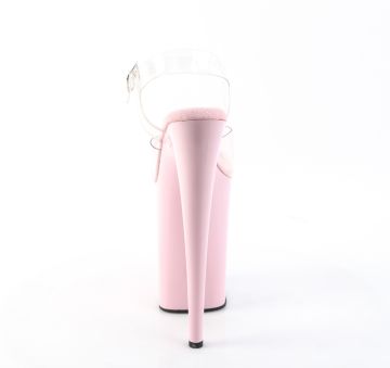 Extrémní růžové boty na podpatku INF908/C/BP | INFINITY-908 Pleaser - zezadu