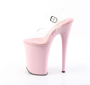Extrémní růžové boty na podpatku INF908/C/BP | INFINITY-908 Pleaser - z vnitřku