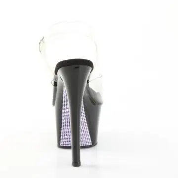 Luxusní sexy boty s fialovými kamínky SKY308CRS/C/B-LVRS | SKY-308CRS Pleaser - zezadu