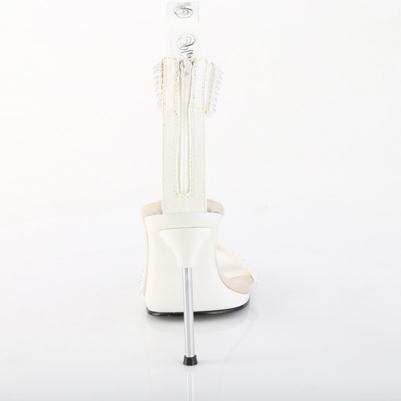 Bílé svatební sandály CHIC40/WPU-RS/M | CHIC-40 Fabulicious - zezadu