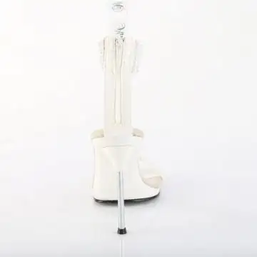 Bílé svatební sandály CHIC40/WPU-RS/M | CHIC-40 Fabulicious - zezadu