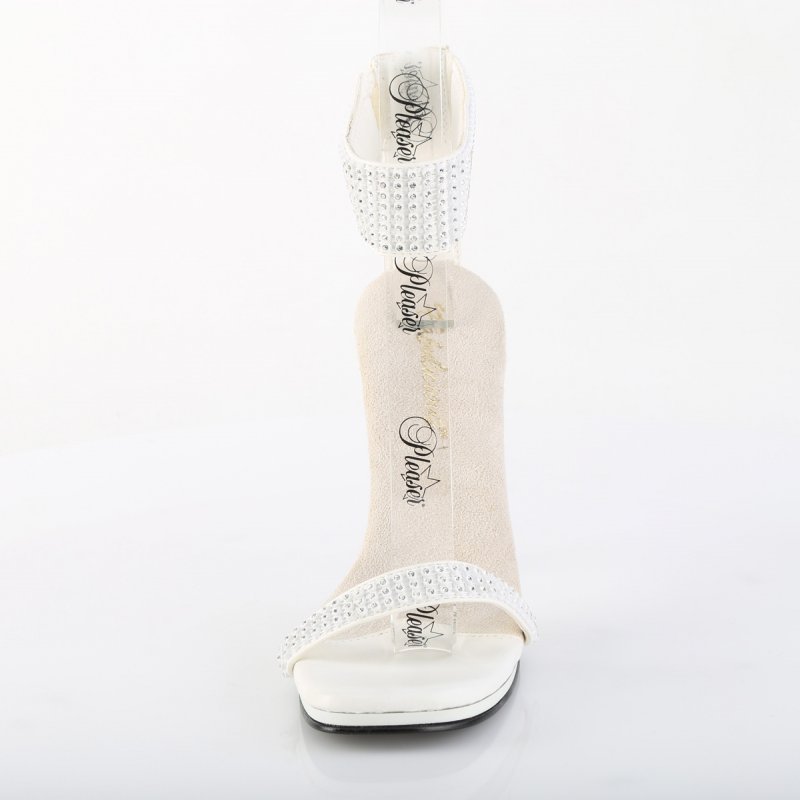 Bílé svatební sandály CHIC40/WPU-RS/M | CHIC-40 Fabulicious - zepředu