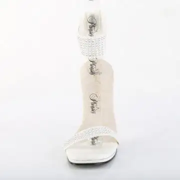 Bílé svatební sandály CHIC40/WPU-RS/M | CHIC-40 Fabulicious - zepředu