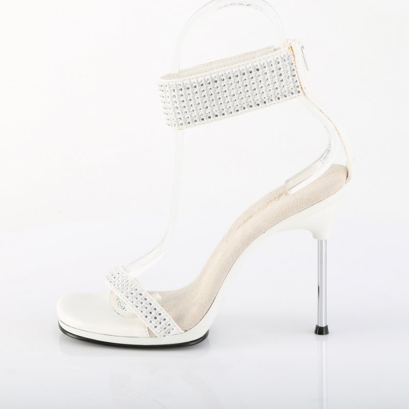 Bílé svatební sandály CHIC40/WPU-RS/M | CHIC-40 Fabulicious - z vnitřku