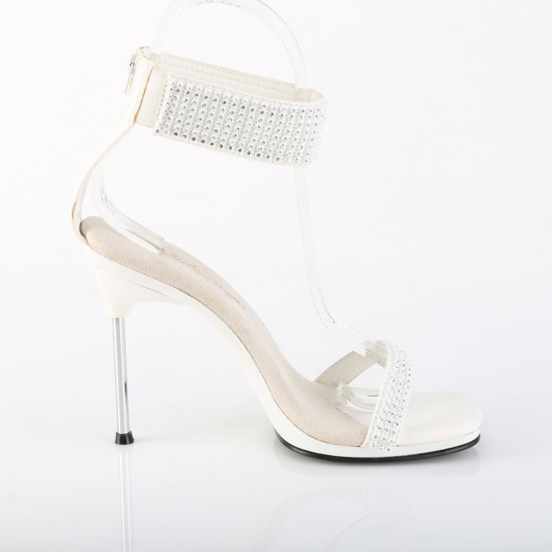 Bílé svatební sandály CHIC40/WPU-RS/M | CHIC-40 Fabulicious - z vnějšku