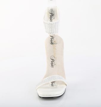 Bílé svatební sandály CHIC40/WPU-RS/M | CHIC-40 Fabulicious - zepředu