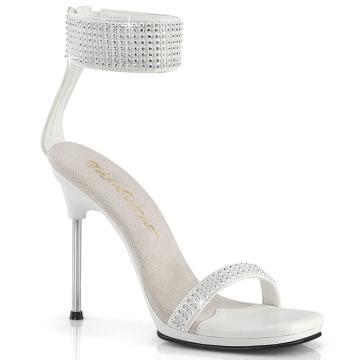 CHIC-40 | Bílé svatební sandály CHIC40/WPU-RS/M Fabulicious