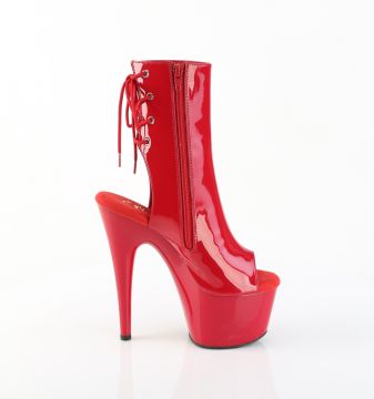 Červené go-go boty ADO1018/R/M | ADORE-1018 Pleaser - z vnějšku Červené go-go boty ADO1018/R/M | ADORE-1018 Pleaser - z vnějšku