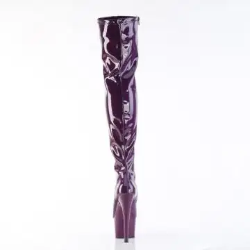 Fialové erotické kozačky ADO3000/PP/M | ADORE-3000 Pleaser - zezadu