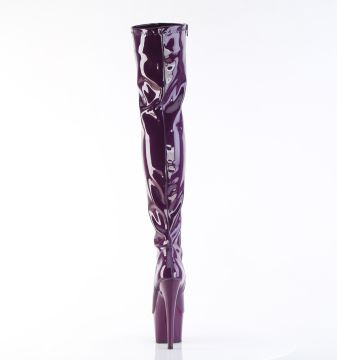 Fialové erotické kozačky ADO3000/PP/M | ADORE-3000 Pleaser - zezadu Fialové erotické kozačky ADO3000/PP/M | ADORE-3000 Pleaser - zezadu