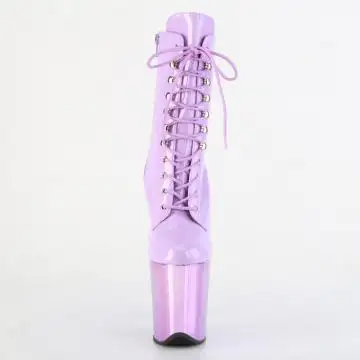 FLAM1020/LV/LVCH levandulové taneční kotníčkové kozačky | FLAMINGO-1020 Pleaser - zepředu
