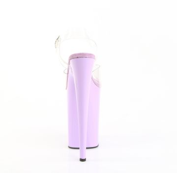 Extrémní fialové boty na podpatku INF908/C/LV | INFINITY-908 Pleaser - zezadu