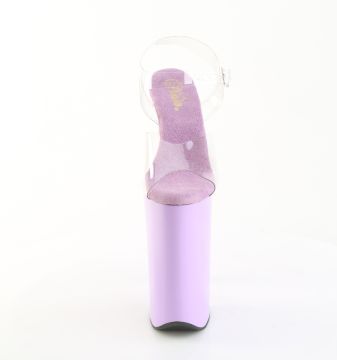 Fialkové sexy boty na nejvyšším podpatku BEY008/C/LV | BEYOND-008 Pleaser - zepředu