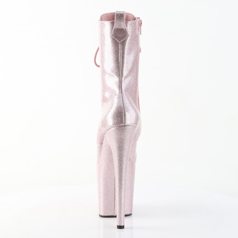 Růžové exotic dance kozačky FLAM1040GP/BHPG/M | FLAMINGO-1040GP Pleaser - zezadu