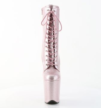 Růžové exotic dance kozačky FLAM1040GP/BHPG/M | FLAMINGO-1040GP Pleaser - zepředu