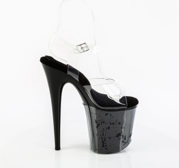 černé taneční sandály FLAM808PREM/CTPU/B | FLAMINGO-808PREM Pleaser - z vnějšku