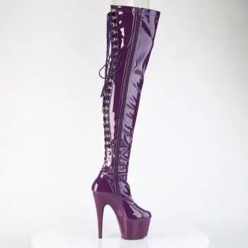 Fialové erotické kozačky ADO3063/PP/M | ADORE-3063 Pleaser - z vnějšku