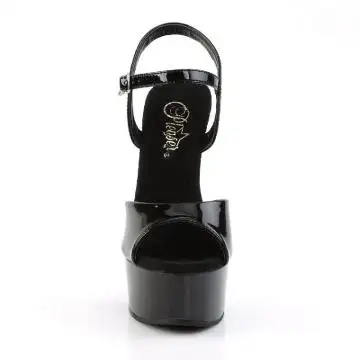 Černé sexy boty s vysokým podpatkem CAP609/B/M | CAPTIVA-609 Pleaser - zepředu