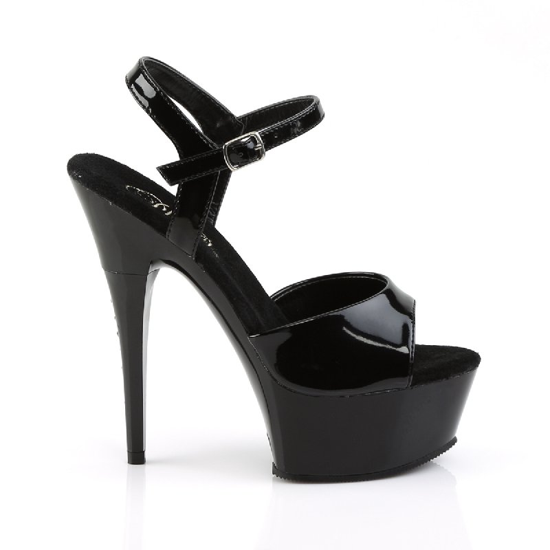 Černé sexy boty s vysokým podpatkem CAP609/B/M | CAPTIVA-609 Pleaser - z vnějšku