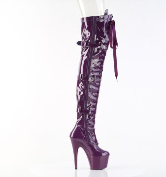 Fialové kozačky Pleaser ADO3028/PP/M | ADORE-3028 Pleaser - z vnějšku Fialové kozačky Pleaser ADO3028/PP/M | ADORE-3028 Pleaser - z vnějšku